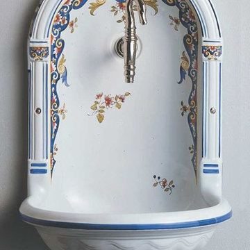 Blue Bath- Herbeau Wall Mounted Niche Powder Room Sink
