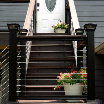 Balcony Deck - Distinction Collection Rustic Walnut and CP315 Composite Railing