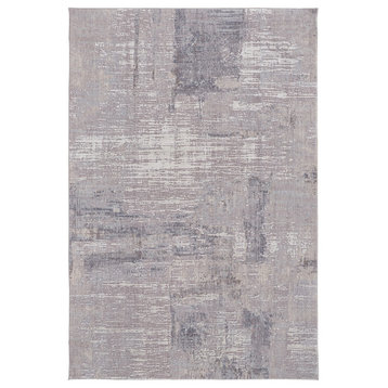 Weave & Wander Inger Rug, Gray/Blue, 4' x 6' Rug