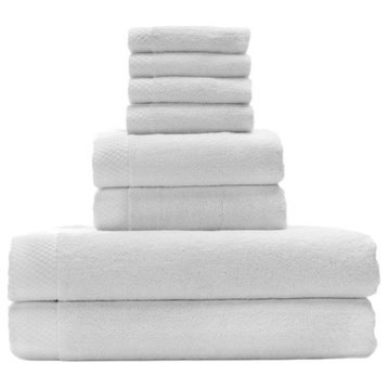 Resort Towel Collection - 8pc Towel Set - White