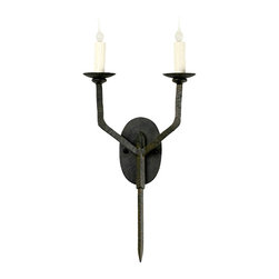 SC-174 Hand Forged Iron Wall Sconce - Wall Sconces