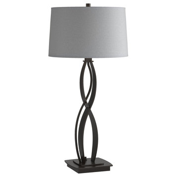 Almost Infinity Table Lamp, Oil Rubbed Bronze, Medium Grey Shade