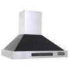 Kucht Professional 36" Stainless Steel Wall Mounted Range Hood in Black