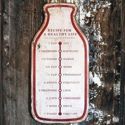 INSPIRATIONAL WALL ART: RECIPE FOR A HEALTHY LIFE - Products
