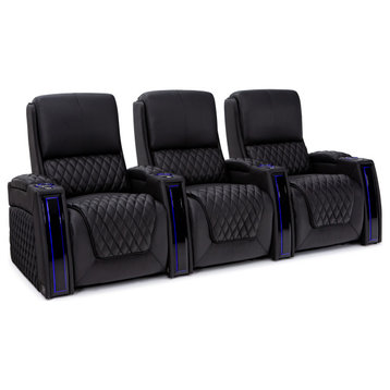 Seatcraft Apex Home Theater Seating, Black, Row of 3