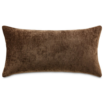 The Smith 13"x24" Oblong Chenille Pillow Chocolate