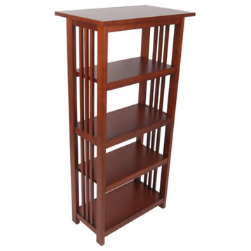 Alaterre Furniture Mission 48" Wood Bookcase in Cherry