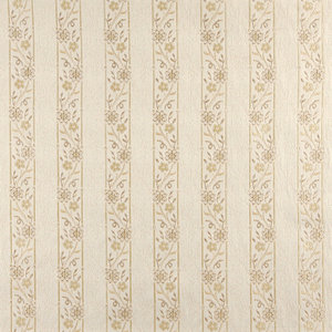 Rétro Vintage 70 S Damassé Floral Stripe Plain Brown Gold Texturé Papier Peint