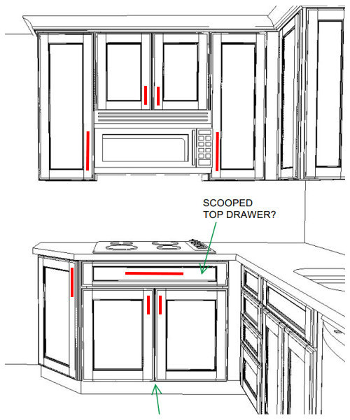 Are four different size drawer pulls for kitchen too many?