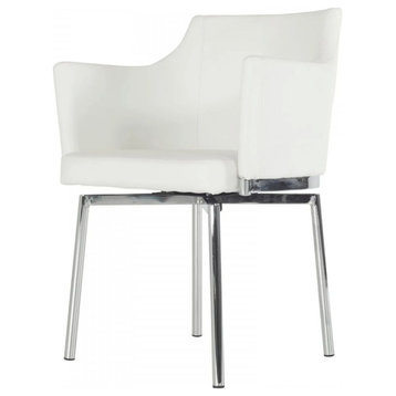 Ines Modern White Dining Chair, Set of 2