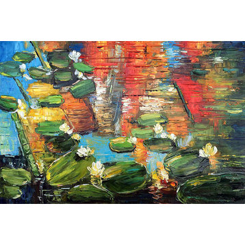 Water Lilies Reproduction, Unframed loose canvas