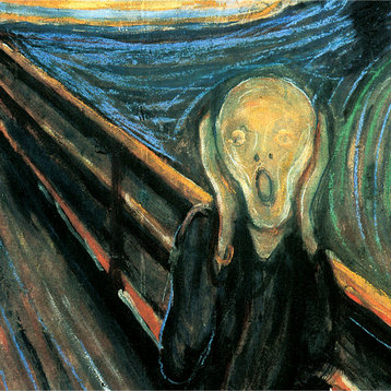 The Scream, 1893: Canvas Replica Framed Painting, Medium