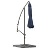 WestinTrends 10' Outdoor Patio Cantilever Hanging Umbrella Shade Cover w/ Base, Navy Blue