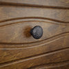 Round Black Wrought Iron Cabinet Knob Pull