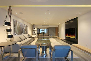 Example of a minimalist living room design in Miami