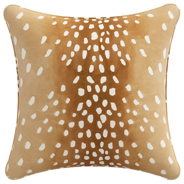 20" Decorative Pillow With Welt, Fawn Natural