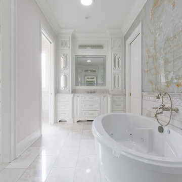 Bathroom Renovation Using Royal White Onyx