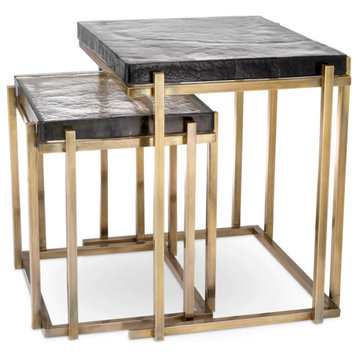 Square Glass Side Tables (2) | Eichholtz Niemeyer