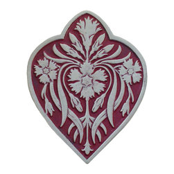 Inviting Home Inc. - Dianthus Knob, Antique-Style Pewter-Cayenne - Cabinet And Drawer Knobs