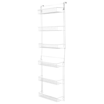 Over the Door Organizer 6-Tier Adjustable Pantry Shelves and Rack
