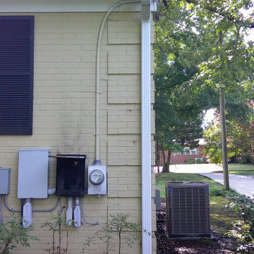 Fire damage repairs, electrical meter and panel replacement