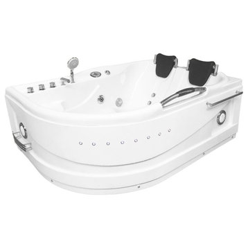 Hot Tub White 67"x47" Double Pump With Heater, Maui
