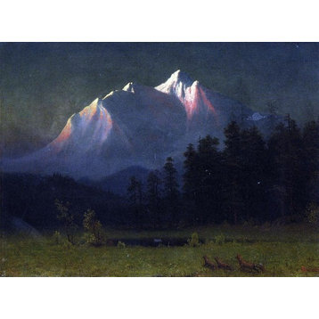Albert Bierstadt Western Landscape, 21"x28" Wall Decal Print