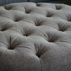 Custom Tufted Ottoman Closeup - Products