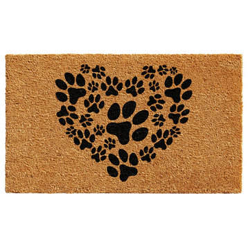 Heart Paws Doormat, 17"x29"