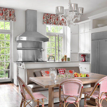 Kitchen with booth seating