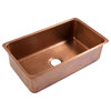 Rivera Copper 31" Single Bowl Undermount Kitchen Sink