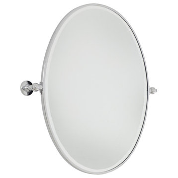 Minka Lavery 1433 32" x 30" Pivoting Oval Mirror - Chrome