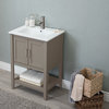 24" Single Sink Vanity, Without Miror and Faucet, Gold Gray