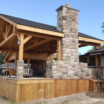 Indoor Outdoor Living Space Post and Beam