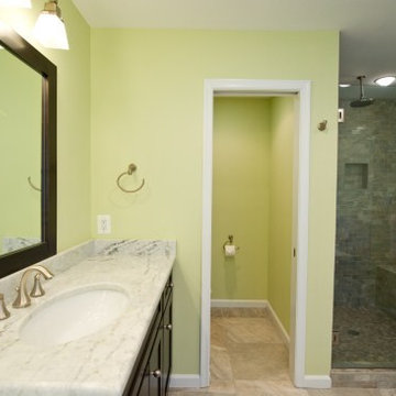 Contemporary Vienna, Virginia Bath Touts Stylish Free Standing Tub