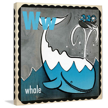 "Whale" Painting Print on Canvas by Curtis