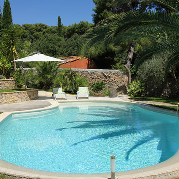 Piscine forme libre