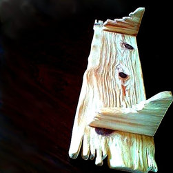 Rustic hand carved shelves - Display And Wall Shelves 