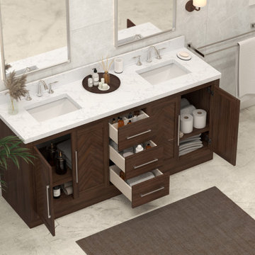 Vivian 72'' Dark Bathroom Vanity