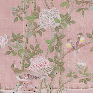 Oriental silk wallpaper in China-Details