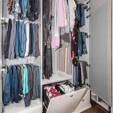 Walk-In Closet with Built-in Hamper