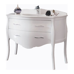 Macral Paris 44" 3/4 bathroom cabinet. white. - Bathroom Vanities And Sink Consoles