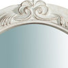 Foliage Antique white Oval Wall Mirror, 78x98 cm