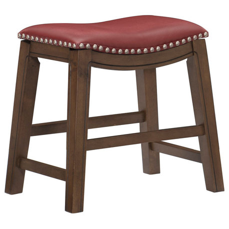 Yannis 18" Height Saddle Stool, Red