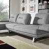 Modern Light Grey Fabric Sondra Sectional - Left Chaise