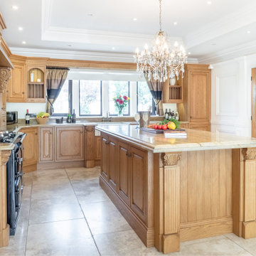 Classic, Sustainable-Wood Victorian Style Kitchen