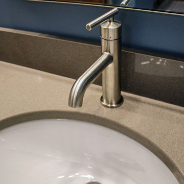 Updated Master Bath with Quartz Countertops, Freestanding Tub & Tiled Shower