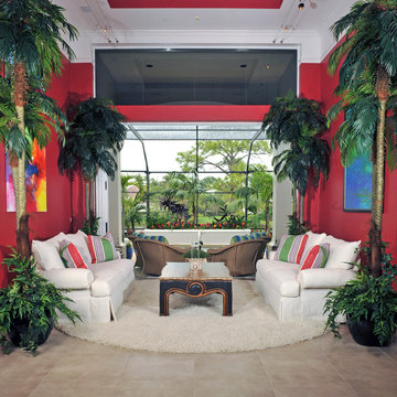 Contemporary Living Room Remodel in Bonita Springs, FL