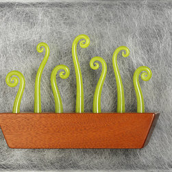 Fiddlhead Ferns - Glass Wall Sculpture - Wall Sculptures