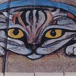 Roman Shower Design with Cats - Artwork